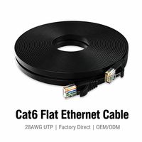 Cable Ethernet Plano Cat6 Directo de Fábrica, UTP CCA RJ45, Cable de Conexión sin Enredos para Router, Módem, Hogar y Oficina