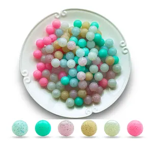 10pcs New Cartoon Silicone Valentine Beads DIY Food Grade Toys BPA