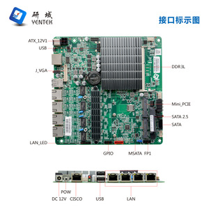เมนบอร์ดอุตสาหกรรม Yentek M9E ขนาด 170x170 มม. Mini-ITX J1900 พร้อมพอร์ต Gigabit Ethernet 4 พอร์ต สำหรับเราเตอร์และไฟร์วอลล์ - Product Image 3