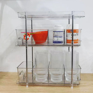 Organizadores de escritorio con divisores Organizador de maquillaje Estuches de exhibición de cosméticos para tocador de baño Escritorio de encimera - Product Image 5