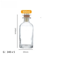 Bouteille diffuseur en verre moderne 3oz 7oz 16oz Bouteille diffuseur en verre transparent