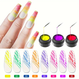 Gel UV/LED fluorescente de 8 colores para <span class=keywords><strong>uñas</strong></span>, efecto telaraña, que brilla <span class=keywords><strong>en</strong></span> la oscuridad, para arte de <span class=keywords><strong>uñas</strong></span>, proveedor OEM, venta al por mayor - Product Image 3