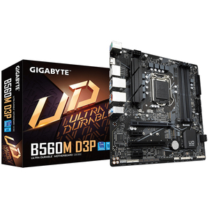 Carte mère de jeu GIGABYTE GA-B560M-D3P avec <span class=keywords><strong>socket</strong></span> Intel LGA 1200, chipset B560, prend en charge les processeurs Intel de 11e génération - Product Image 1