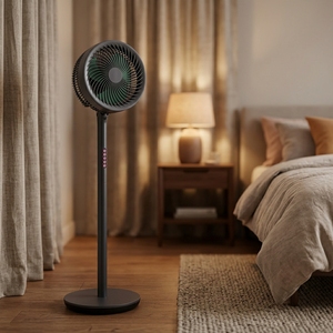 Nouveau <span class=keywords><strong>ventilateur</strong></span> sur pied et de table 2-en-1 2026, réglable en hauteur, 4 vitesses, avec pales antibactériennes - Product Image 4