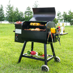 <span class=keywords><strong>Barbecue</strong></span> à granulés portable à roulettes, facile à déplacer, grand rangement, pour l'extérieur, le camping, le patio - Product Image 2