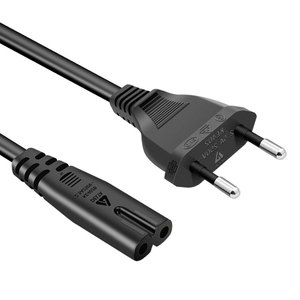 ยุโรปสายไฟ<span class=keywords><strong>2</strong></span>-PIN เพื่อ C7 1.<span class=keywords><strong>2</strong></span>เมตรสีดำ | 0.75mm ² สายทดสอบความปลอดภัยสำหรับอุปกรณ์ในปัจจุบันเครื่องมืออุตสาหกรรม - Product Image 1