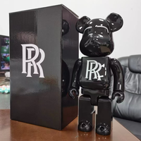 Vente en gros d'usine : Figurine de mode punk Bearbrick 400% en ABS, emballage en boîte couleur, objet de collection en plastique