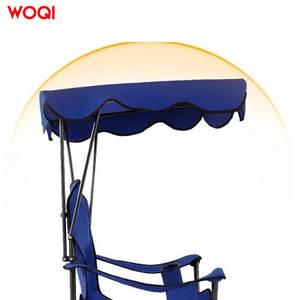 Silla plegable Woqi para acampar, color azul oscuro, de aluminio y tela Oxford, con portavasos, para pesca y uso en exteriores. - Product Image 1