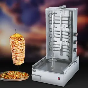 Lpg gas gà rang xay Máy thương mại gà Kebab Maker tự động doner Kebab máy cắt cho Đảng