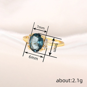 Anello ovale di lusso da donna, stile vintage, gioiello alla moda, accessorio elegante per tutti i giorni, idea regalo - Product Image 4