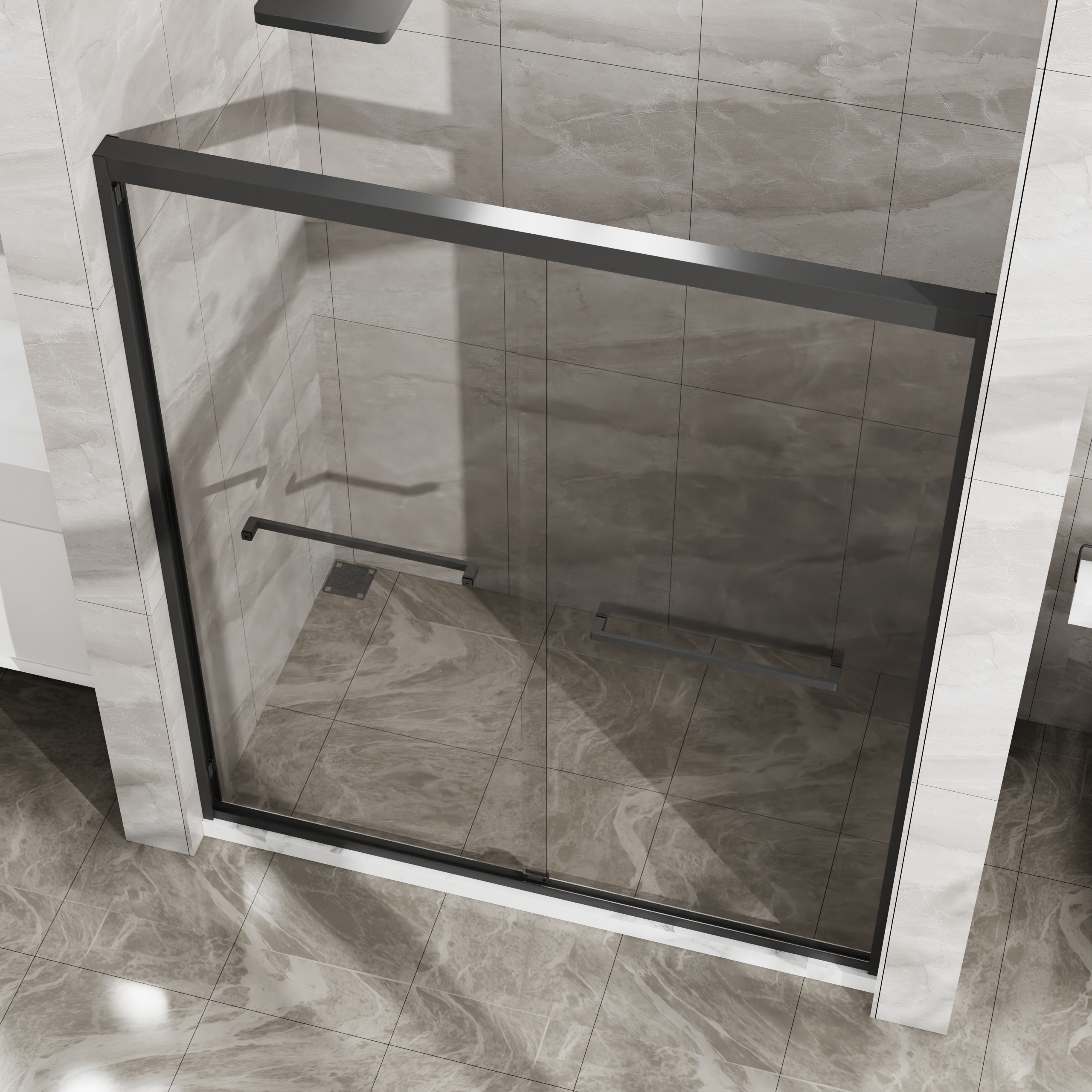 shower door double sided frameless