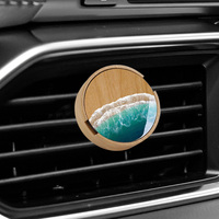 Diffuseur de parfum personnalisé pour grille d'aération Eva, désodorisant organique en fibre de bois pour voiture, parfum longue durée