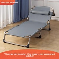 Lit de camping pliable en métal avec tissu Oxford, design extra large, housse amovible et sac de transport - Utilisation à domicile, au bureau et en extérieur