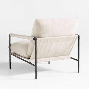 Silla individual italiana para sala de estar, sillón Baxter Bruxelles, marco de acero, tela de gamuza, Salón nórdico, muebles de sofá individual - Product Image 4