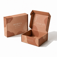 Boîtes d'expédition en carton ondulé personnalisées avec logo imprimé, boîtes cadeaux pliables en papier noir, emballages d'expédition personnalisés en gros