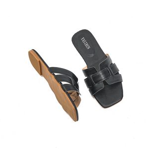 Hot Sale Ladies One Strap Flat Slippers Trendy Internet Famous Style Outdoor Beach Travel <b>Sandals</b> - Product Image 5