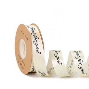 Custom Logo Luxury Decoration Roll Packaging Double Satin <b>Ribbon</b> Gold Printing Flower Gift <b>Ribbon</b> Gross Grain Wedding - Product Image 5