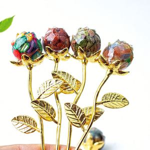 OOEM Resin Rose Figurine - Crystal Chip Decor for Art & Collectible, Wedding Decor, Holiday Gift - Product Image 3