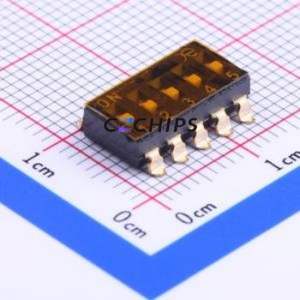 DSIC05TSGET DIP Switch SMD-10P,6x12.7mm Switch Flat Toggle, Groove Type Single Pole Single Throw 5 2.54mm - Product Image 1