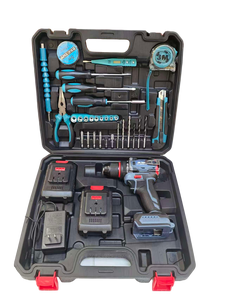 High <b>Torque</b> Electric Drill <b>Set</b> 28-122PCS 21V Brushless Lithium Motor Equipped With Push Type Safety Lock Factory Wholesale Price - Product Image 5
