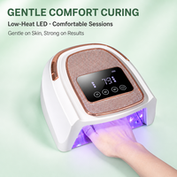 Lámpara de uñas LED UV de alta potencia-Secador de LCD de diamante inalámbrico. Curado rápido, ideal para salón portátil y uso DIY.