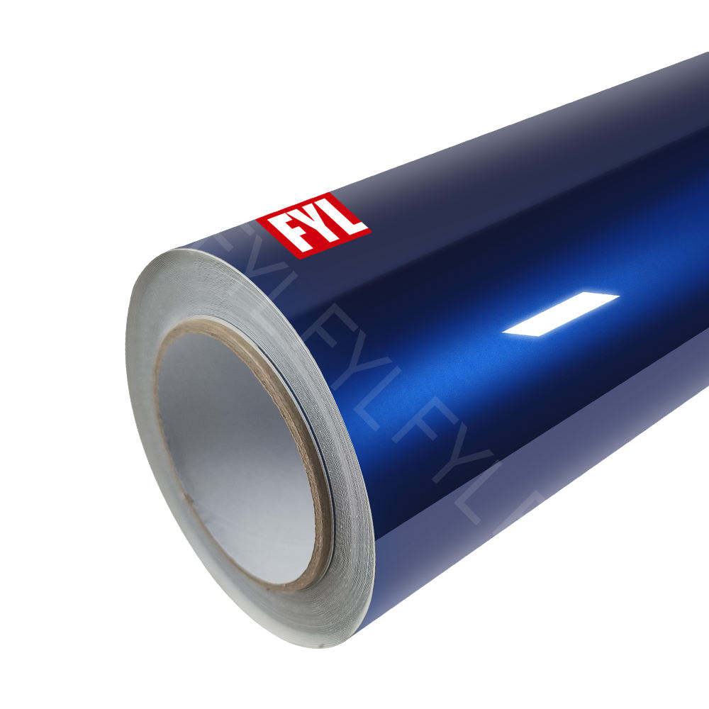 Paper-backed Chrome blue