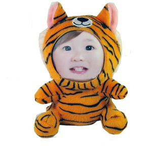 Bella personalizzato 3d faccia con peluche giocattolo animale sveglio del fumetto farcito giocattolo della peluche 3d bambola faccia - Product Image 4
