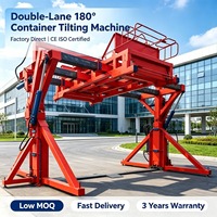 Double Lane 180 °   Tireuse de conteneurs hydraulique pour déchargement de marchandises en vrac en port, adaptée aux conteneurs de 20 et 40 pieds, équipement de basculement de conteneurs