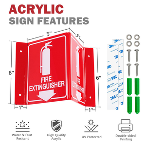 Señalización de <span class=keywords><strong>Extintor</strong></span> de Incendios 3D Tipo M Personalizada, de Acrílico, para Montar en Pared o de Pie, Señalización de Seguridad de Emergencia para Uso en Interiores - Product Image 3