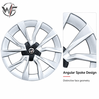 Jantes de performance sportives pour voitures particulières WEIFAN, en alliage d'aluminium forgé sur mesure, polies argentées, avec moyeu étoile noir
