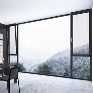 Thiết kế hiện đại đôi bằng kính khung nhôm khuôn cửa sổ nghiêng xoay mở phong cách louver Rèm Nhà Phòng Ngủ biệt thự sử dụng - Product Image 5