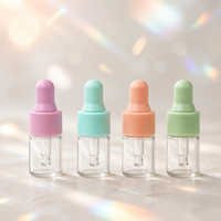 Mini Ätherisches Öl Glasfläschchen mit Weichen Silikon-Pastellkappen