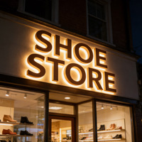 Enseigne lumineuse 3D personnalisée à LED rétroéclairée, lettres en relief, logo lumineux, enseigne extérieure à LED pour commerce