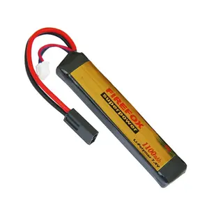 1pcs 100% Orginal Firefox 7.4V 1100mAh 15C LiPo Li-Polymer Stick RC Battery F2R11 AEG Airsoft Battery