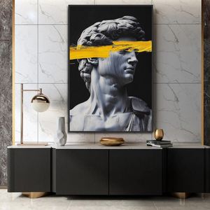 Decoración del hogar, pósteres de lienzo de estética <span class=keywords><strong>griega</strong></span>, grafiti, arte de pared moderno, escultura de David, <span class=keywords><strong>pintura</strong></span> impresa en 3D - Product Image 3