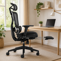 Chaise de bureau ergonomique moderne avec repose-pieds, support lombaire extensible en nylon, chaise de direction saine pour le lieu de travail (vente en gros)