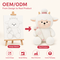 Peluche Mouton Chef Kawaii avec Chapeau de Cuisinier, Jouet Doux en Peluche, Cadeau Animal en Peluche