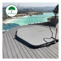 Muestra Gratuita de Tablero de Madera Compuesta con Relieve 3D de Alta Dureza, Color Gris Madera, Resistente al Agua, para Patio y Piscina