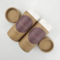 Nouveau design, tube en papier kraft biodégradable pour cosmétiques, déodorant, baume à lèvres, stick de soin de la peau, emballage de produit