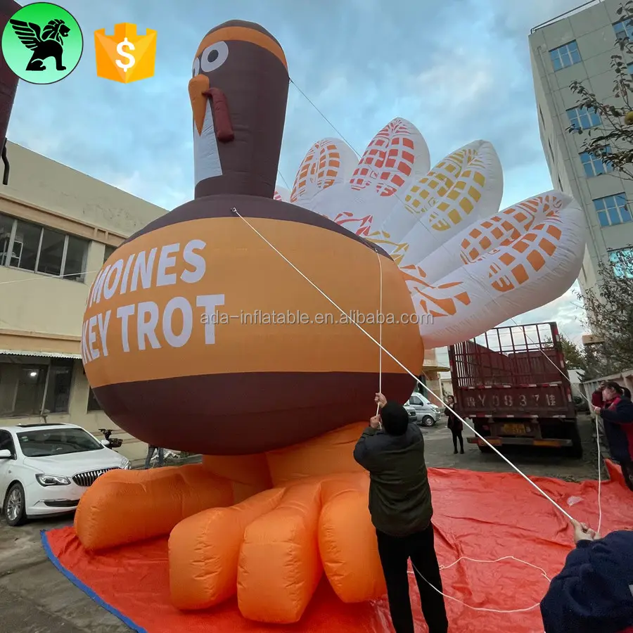 Pollo de gallo gigante de 8m, inflable para eventos personalizados, publicidad, dibujos animados, para Festival, A8677