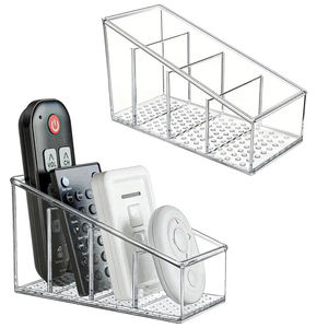 Tabletop Media Organizer Remote <b>Control</b> <b>Holder</b> Stand Type Plastic Caddy for Remote <b>Control</b> & Tabletop Items - Product Image 1