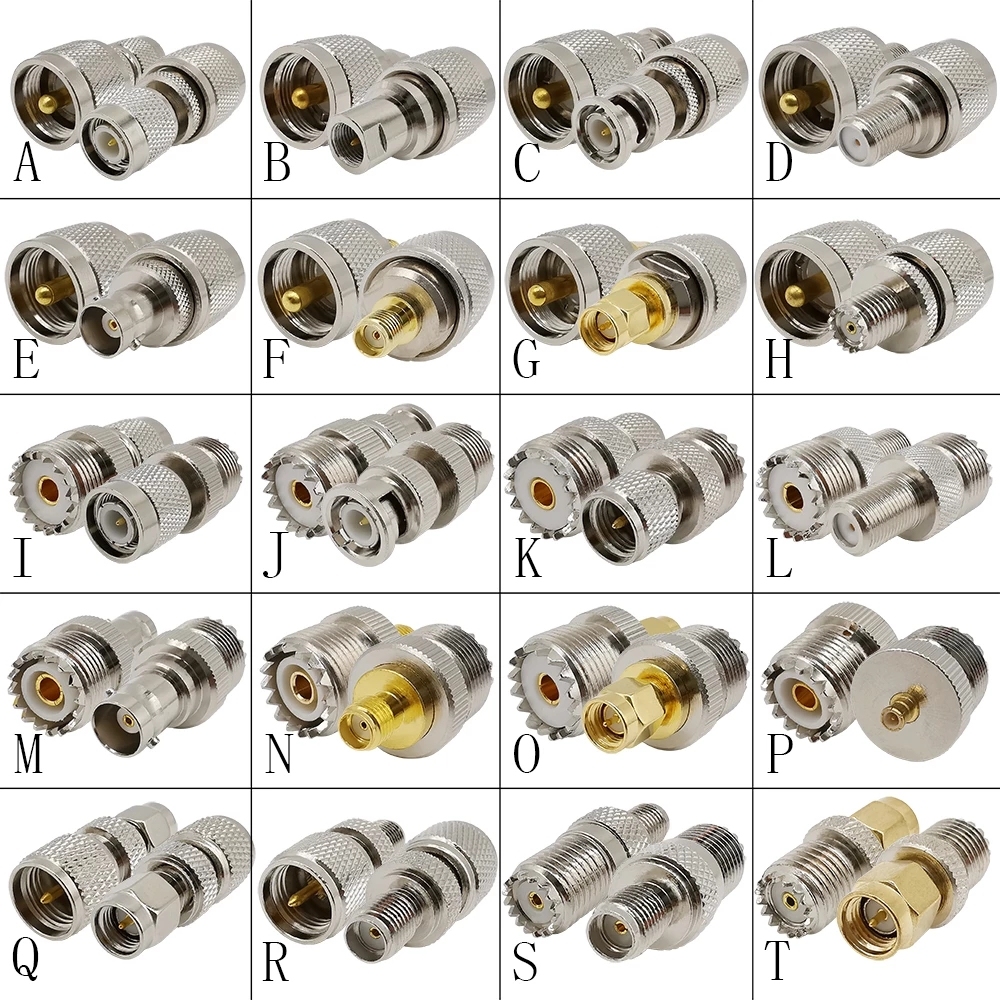 Lot De 2 Adaptateurs Coaxiaux RF TNC Mâle Vers UHF Femelle SO239 - Connecteur Droit