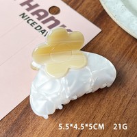 Pince à Cheveux Fleur en Acétate Luxe Léger pour l'Été, Exquise, Iridescente, Premium, Écologique, Petite, pour Demi-queue de Cheveux Femme
