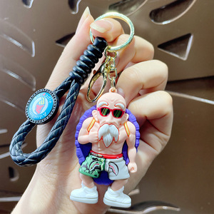 Porte-clés créatif en PVC style dessin animé, léger et tendance, avec figurine Sun Wukong en petite boîte surprise, pendentif pour <span class=keywords><strong>sac</strong></span> à <span class=keywords><strong>dos</strong></span> et anneau métallique - Product Image 4