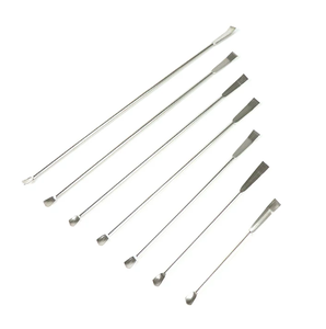 Micro espátula pequeña de acero inoxidable, especialmente diseñada para transferir muestras a tubos NMR estrechos, antirust, duradera, ancha - Product Image 1