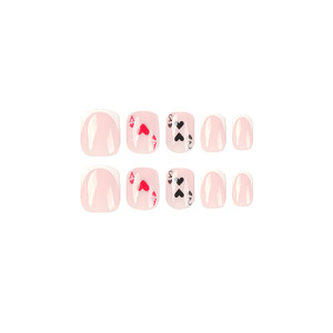 Offre Spéciale boîte faux <span class=keywords><strong>ongles</strong></span> blanc français <span class=keywords><strong>ongles</strong></span> Art Patch coeur rouge lettre noir coeur numéro court carré porter <span class=keywords><strong>ongles</strong></span> 24 - Product Image 5