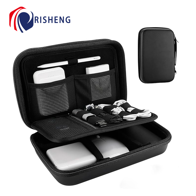 Factory Hard EVA Travel Electronic Organizer Case for Adapter Cables Power Bank USB Flash Disk SD Card Portable Accessories Bag