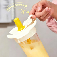 Gobelets à paille motif fleur parfait, vente en gros |   Fabricant de tasses à thé au lait Petal Milk Tea, prise en charge de la personnalisation OEM