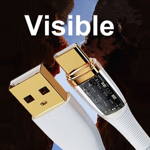 Cavo dati intrecciato in <span class=keywords><strong>Micro</strong></span> lega trasparente di nuovo stile all'ingrosso ricarica tipo c <span class=keywords><strong>Micro</strong></span> caricatore USB imposta cavo dati - Product Image 3