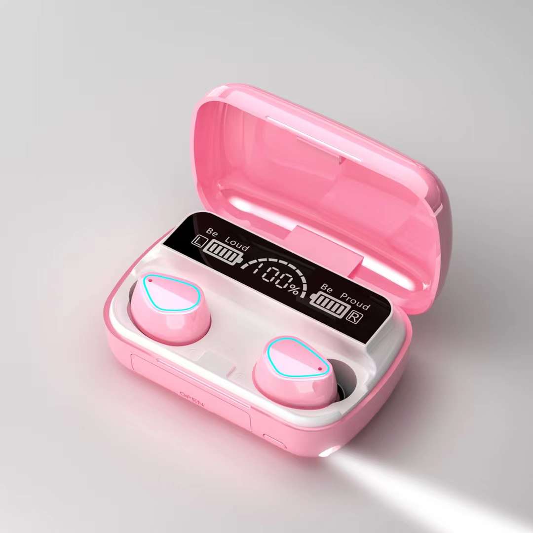 Min Headset Sport Earbuds Microphone TWS Wireless Headphones Stereo M30pro earphone pink